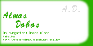 almos dobos business card