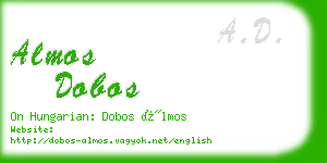 almos dobos business card